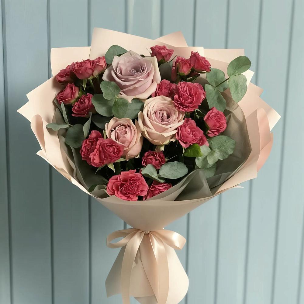 Букет цветов из: Гвоздики и Розы в Рамешках