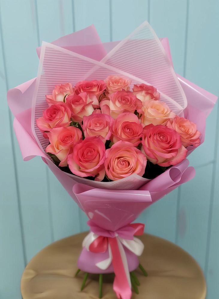 Букет 15 Розовых роз Равель в Рамешках