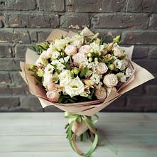 Букет цветов из:  Альстромерии, Розы и Хризантемы в Рамешках