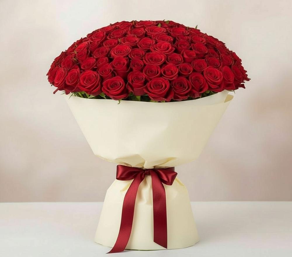 Букет 101 Красная роза Милано в Рамешках