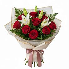 Букет цветов из:  Лилии и Розы в Рамешках