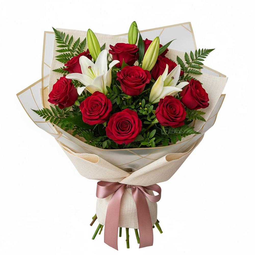 Букет цветов из: Лилии и Розы в Рамешках