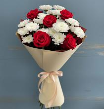 Букет цветов из:  Розы и Хризантемы в Рамешках