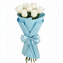 Букет 7 белых роз Проуд в Рамешках