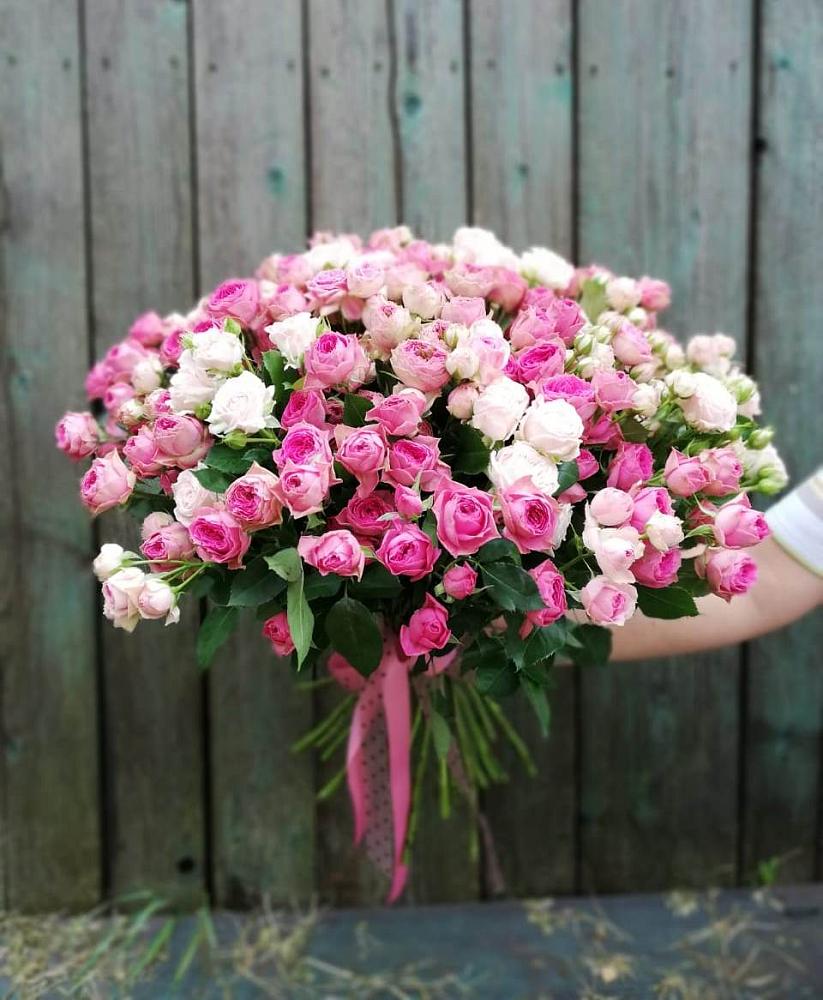 Букет Розовые кустовые розы Натали и Лав Лидия в Рамешках