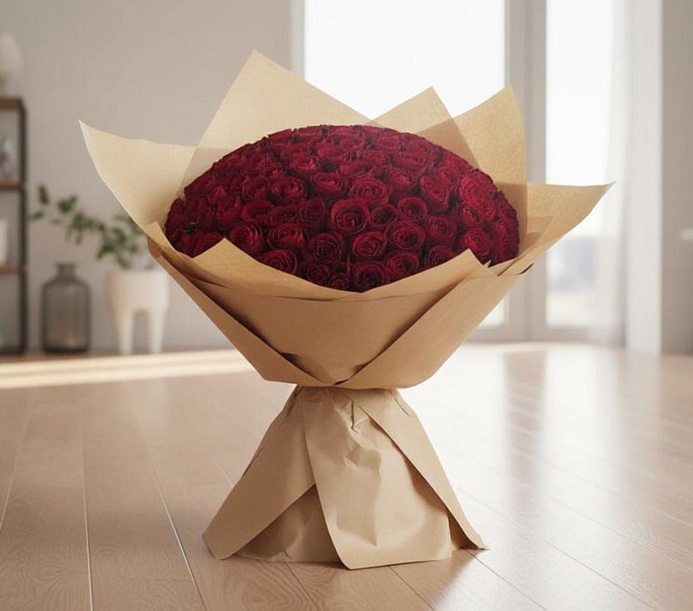 Букет 101 Красная роза в Рамешках