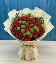 Букет цветов из:  Розы и Хризантемы в Рамешках