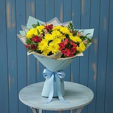 Букет цветов из:  Альстромерии и Хризантемы в Рамешках