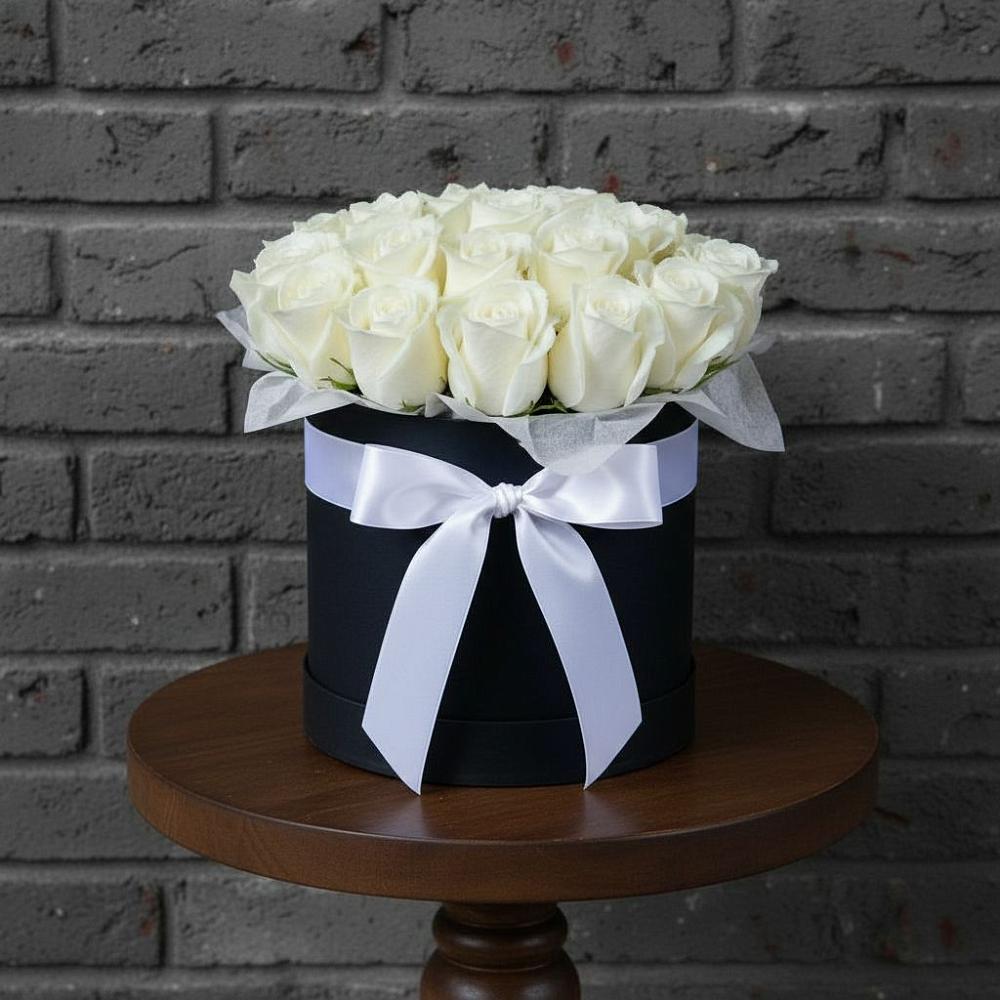 Цветочная композиция из Розы в шляпной коробке в Рамешках